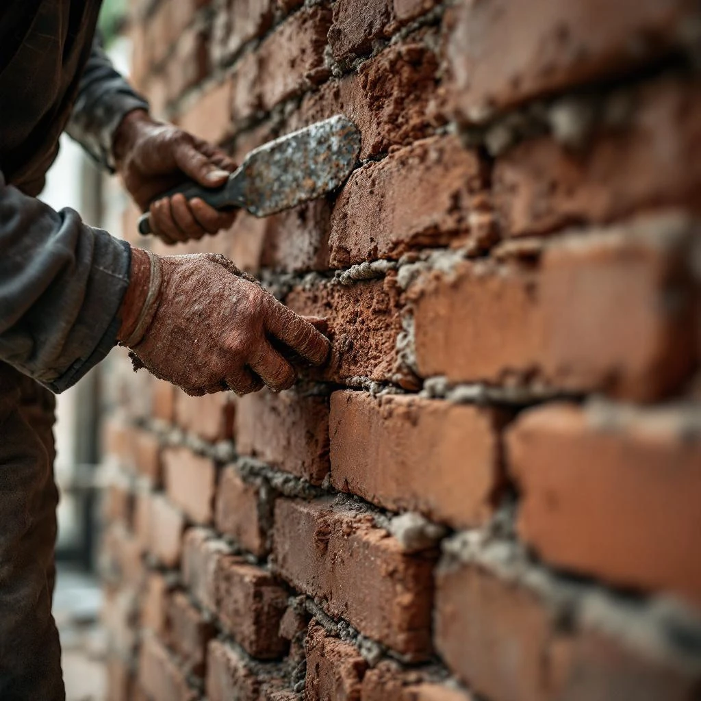 Handwerker legt Eichendielen auf Rohboden